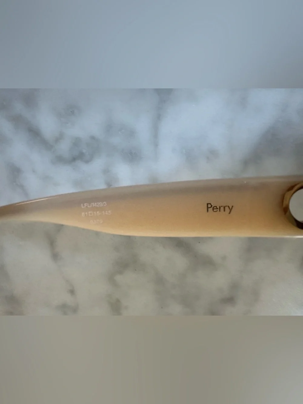 Linda Farrow Perry D Frame Sunglasses White Acetate Oversized MSRP $540